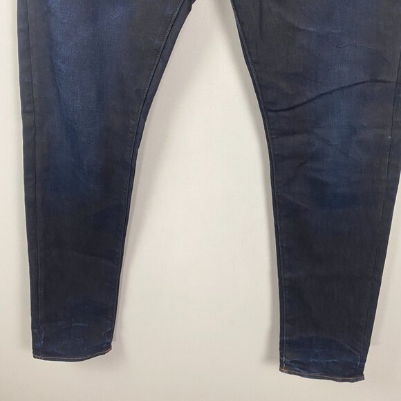 G Star Raw 3301 Straight Tapered Jeans Mens 33x34 Dark Wash Button Fly Stretch - Picture 3 of 14